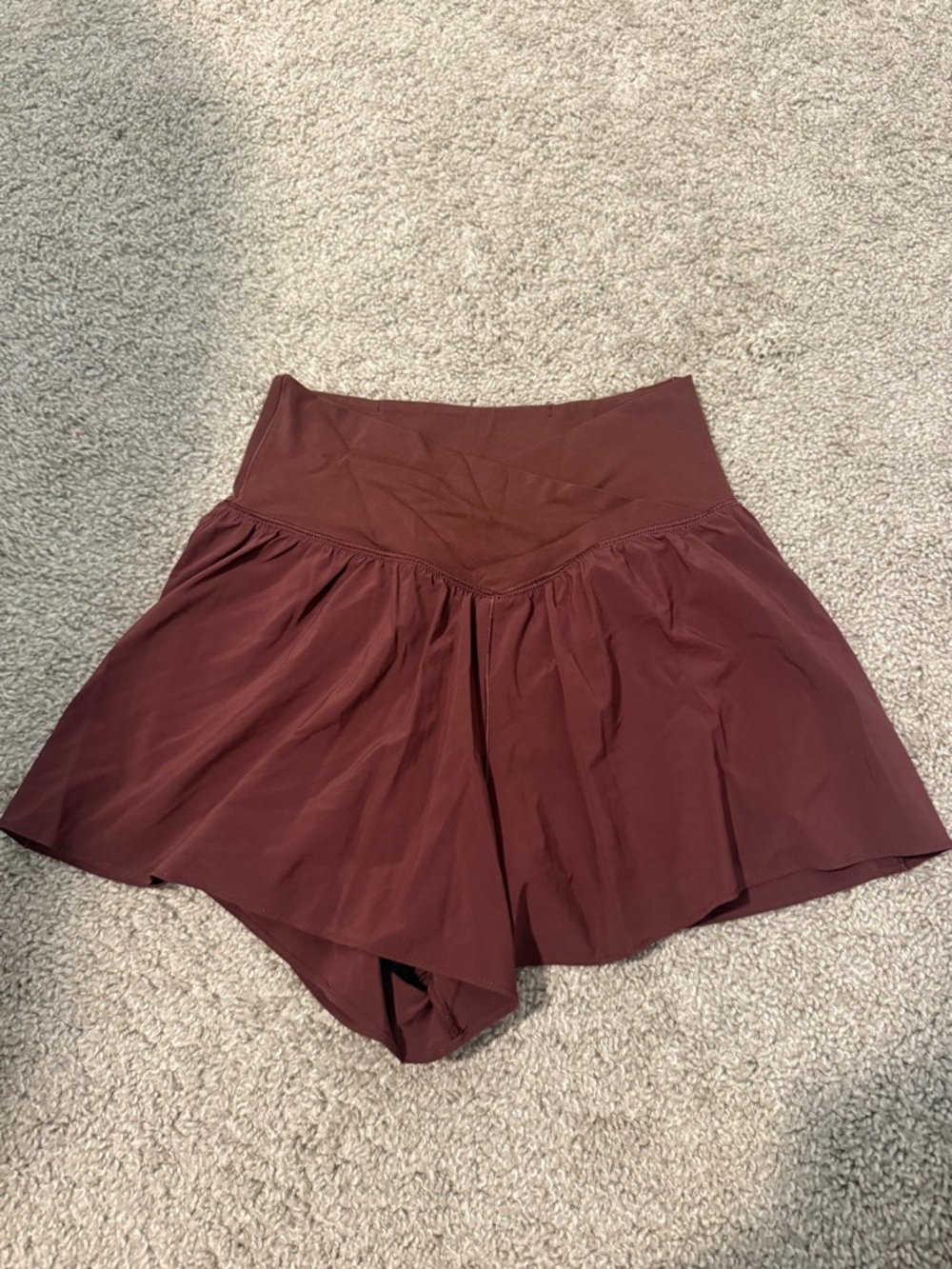 aerie Maroon High-Rise Skort Shorts